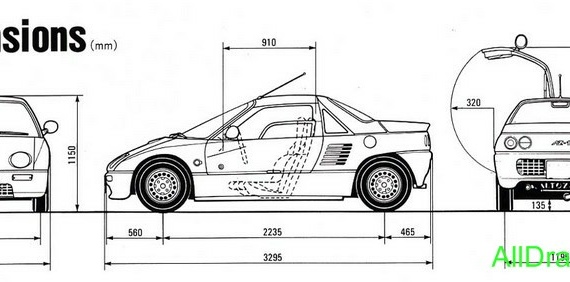 Mazda AZ-1 (Мазда АЗ-1) - чертежи (рисунки) автомобиля